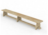 Скамейка гимнастическая с деревянными ножками Glav 04.302.1-2500 Длина 250см
