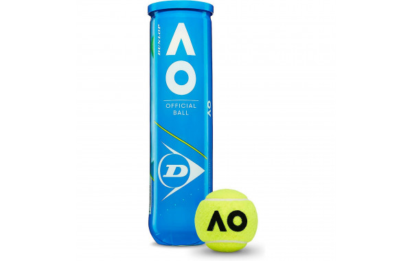 Мяч теннисный Dunlop Australian Open 601355 одобр.ITF, уп.4 шт желтый 600_380