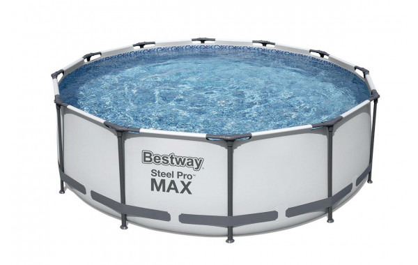 Каркасный бассейн круглый 366х100см+фильтр-насос Bestway Steel Pro Мах 56260 600_380