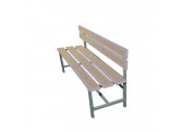Скамейка для раздевалки со спинкой 1200 мм сиденье из фанеры Dinamika ZSO-002205