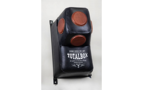 Подушка кожаная боксерская LOFT г-образная с мишенями Totalbox ПНКГМ ЛФ 40х60х46 черный, коричневый 600_380