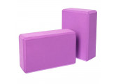 Набор йога блоков полумягких 2 штуки 22,3х15х7,6см Sportex из вспененного ЭВА (E40572) BE300-2 розовый