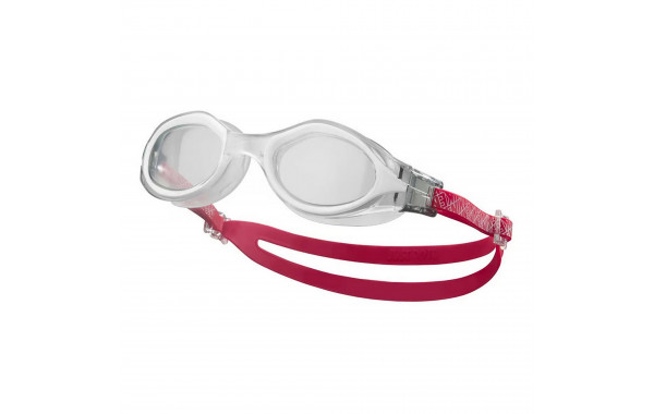 Очки для плавания ПРОЗРАЧНЫЕ линзы, нерегулир. переносица, белая оправа Nike Flex Fusion NESSC152613 600_380