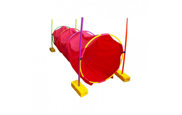 Тоннель детский игровой круглый Dinamika l2 м, с подставками (обручи,палки,кирпичики) ZSO-002921 600_380