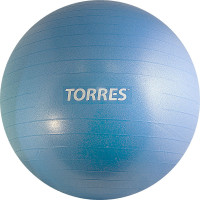 Мяч гимнастический Torres AL121165BL, диам. 65 см, с насосом, голубой