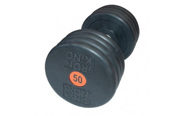 Гантель профессиональная хром/резина 50 кг. Iron King IK 500-50 600_380