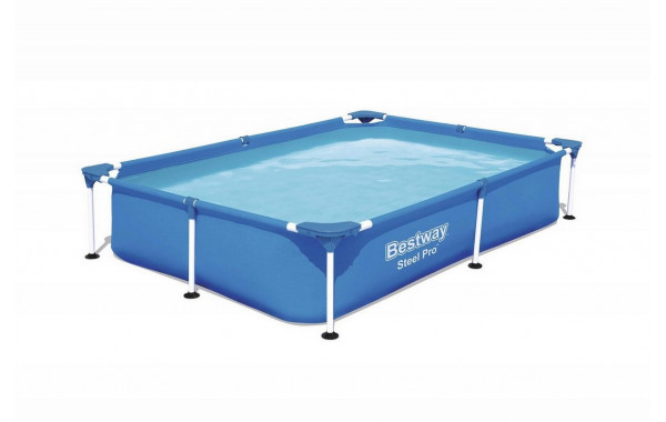 Каркасный бассейн прямоугольный 221х150х43см Bestway Steel Pro 56401 600_380