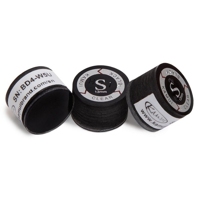 Наклейка для кия Kamui Clear Black d13мм Soft 1шт 06666 800_800