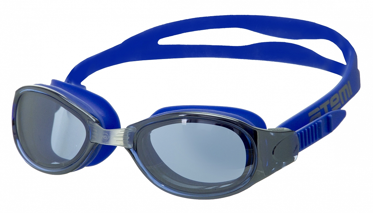 Очки для плавания Atemi B102M синий, зеркальные 1200_686