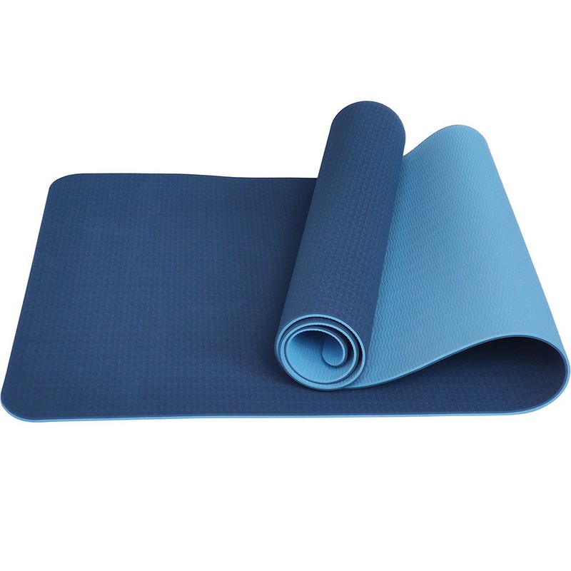 Коврик для йоги 183x61x0,6 см Sportex ТПЕ E33583 синий\голубой 800_800