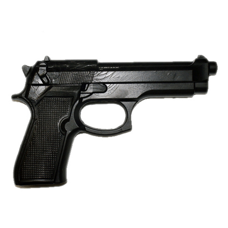Пистолет тренировочный 1M мягкий термоэластопласт, черный 780_780