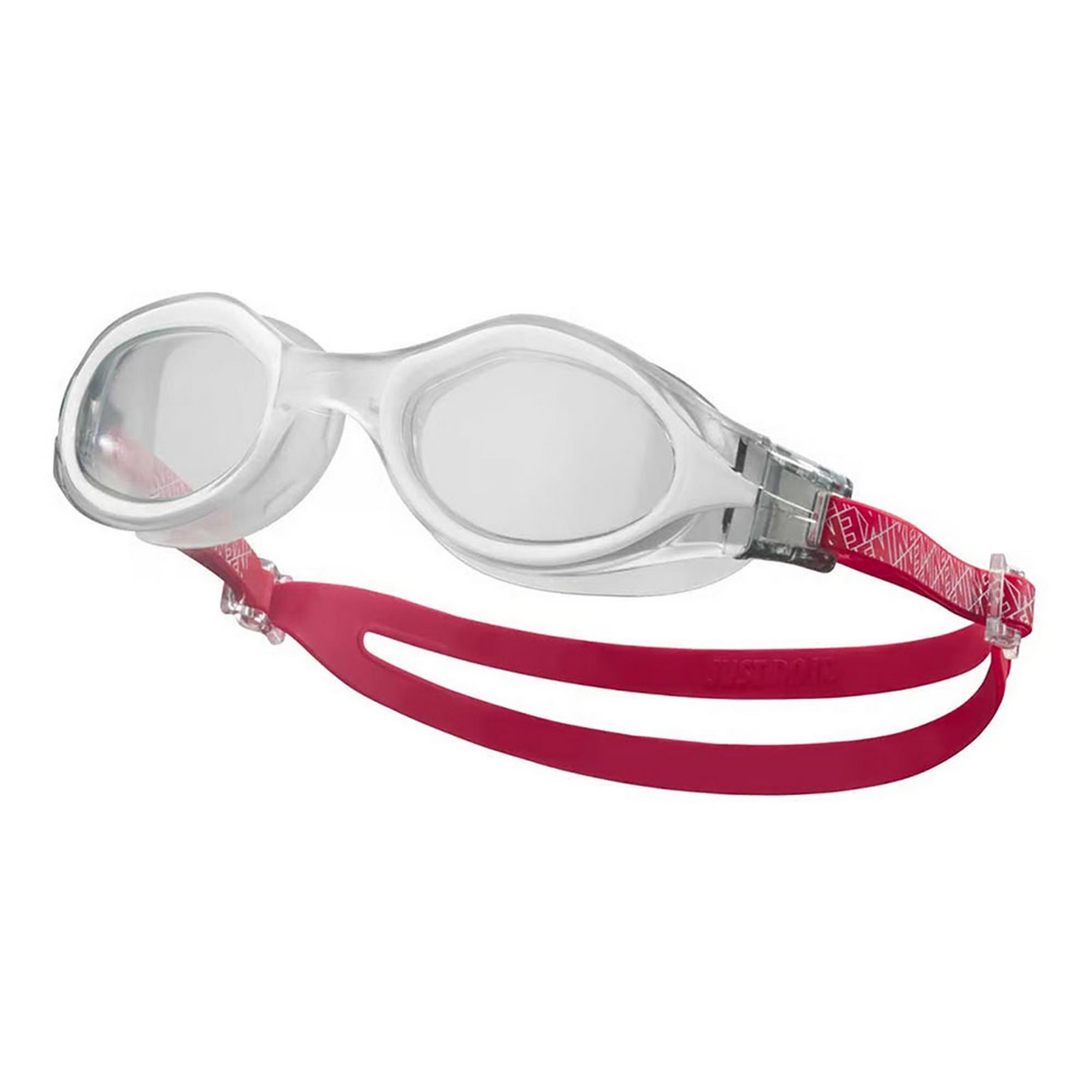 Очки для плавания ПРОЗРАЧНЫЕ линзы, нерегулир. переносица, белая оправа Nike Flex Fusion NESSC152613 2000_2000