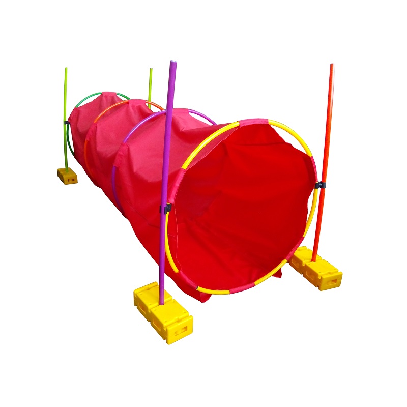 Тоннель детский игровой круглый Dinamika l2 м, с подставками (обручи,палки,кирпичики) ZSO-002921 800_800
