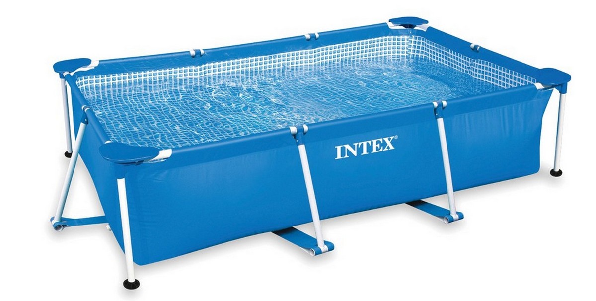 Каркасный бассейн прямоугольный 220х150х60cм Intex Rectangular Frame 28270 1200_606