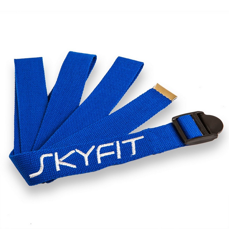Ремень для йоги SkyFit SF-YS темно-синий 800_800