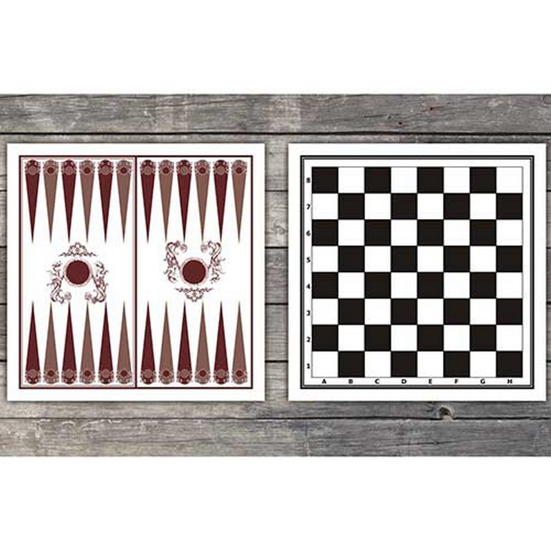 Доска картонная двухстороняя: шахматы, шашки, нарды 800_800