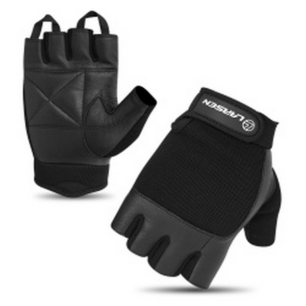 Перчатки для тяжелой атлетики и фитнеса Larsen 16-8341 black 600_600