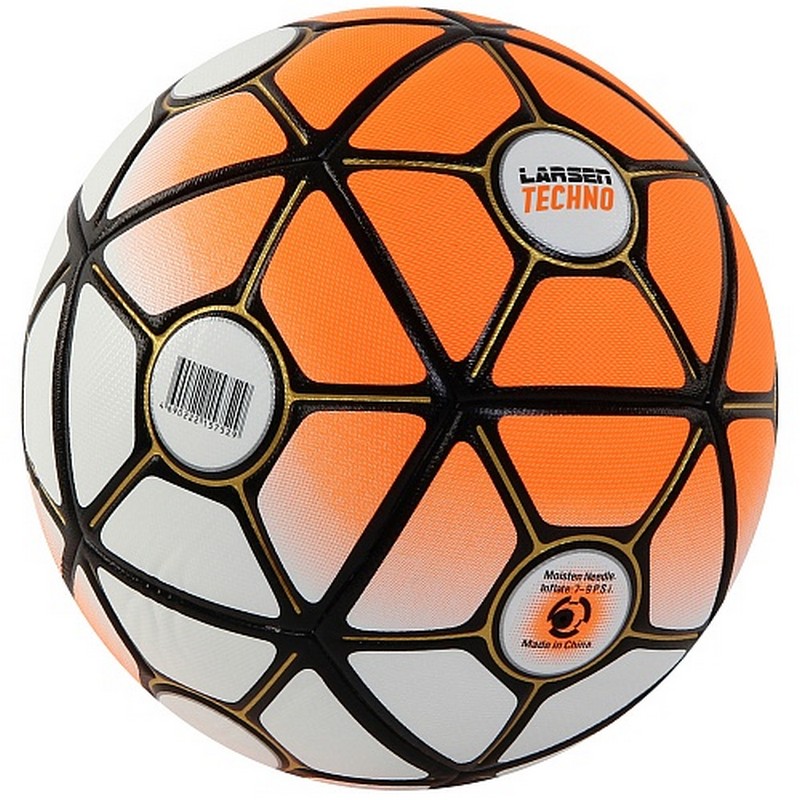Мяч футбольный Larsen Techno Orange р.5 800_800