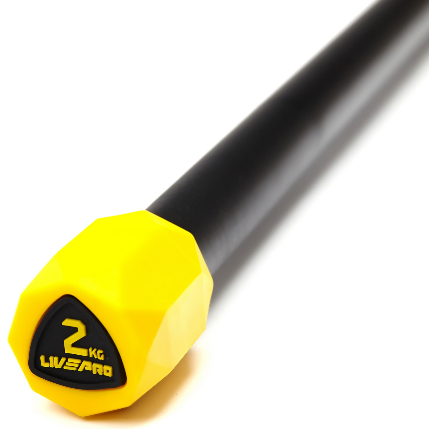 Гимнастическая палка Live Pro Weighted Bar LP8145-2 2 кг, желтый\черный 1500_1500