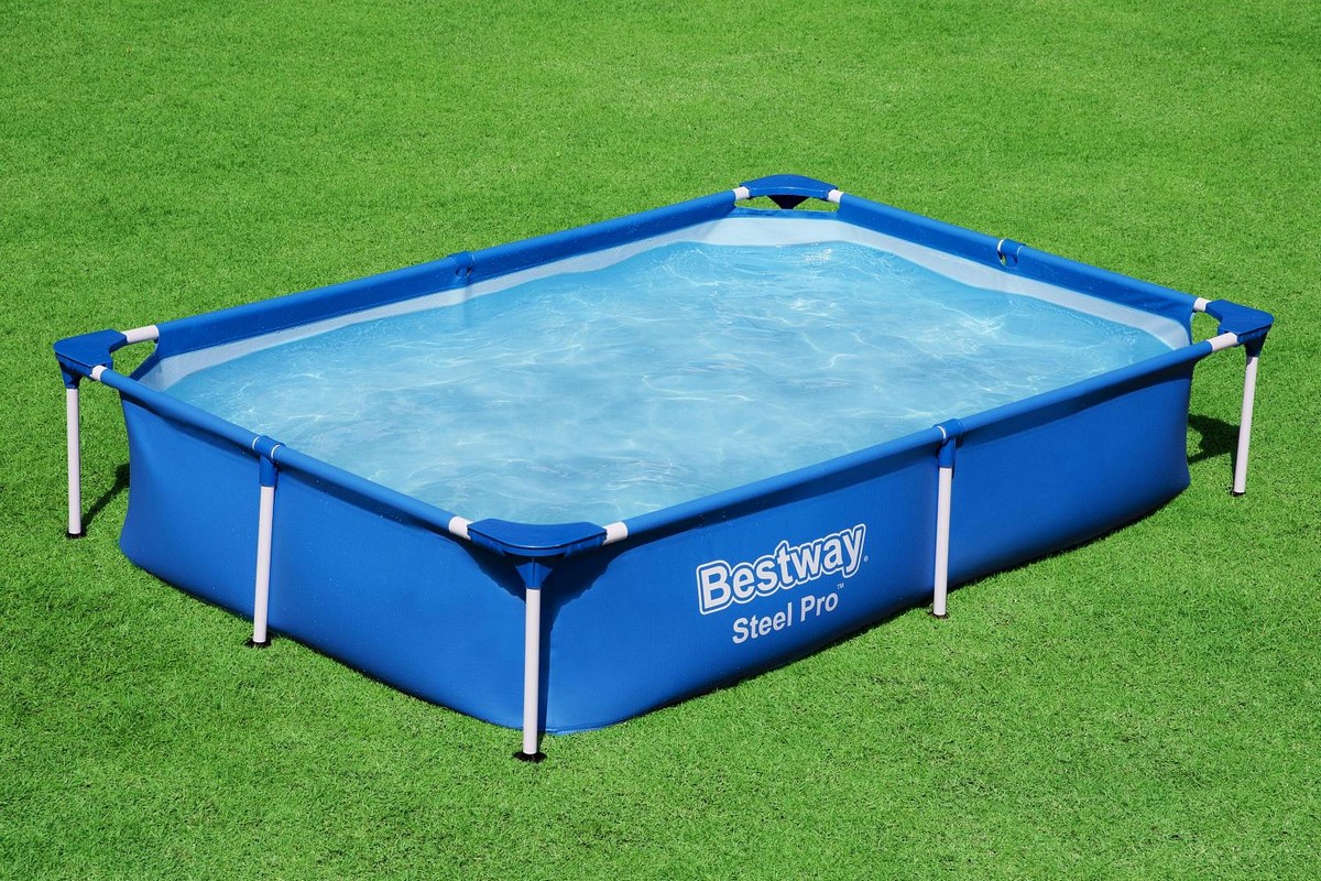 Каркасный бассейн прямоугольный 221х150х43см Bestway Steel Pro 56401 1200_800