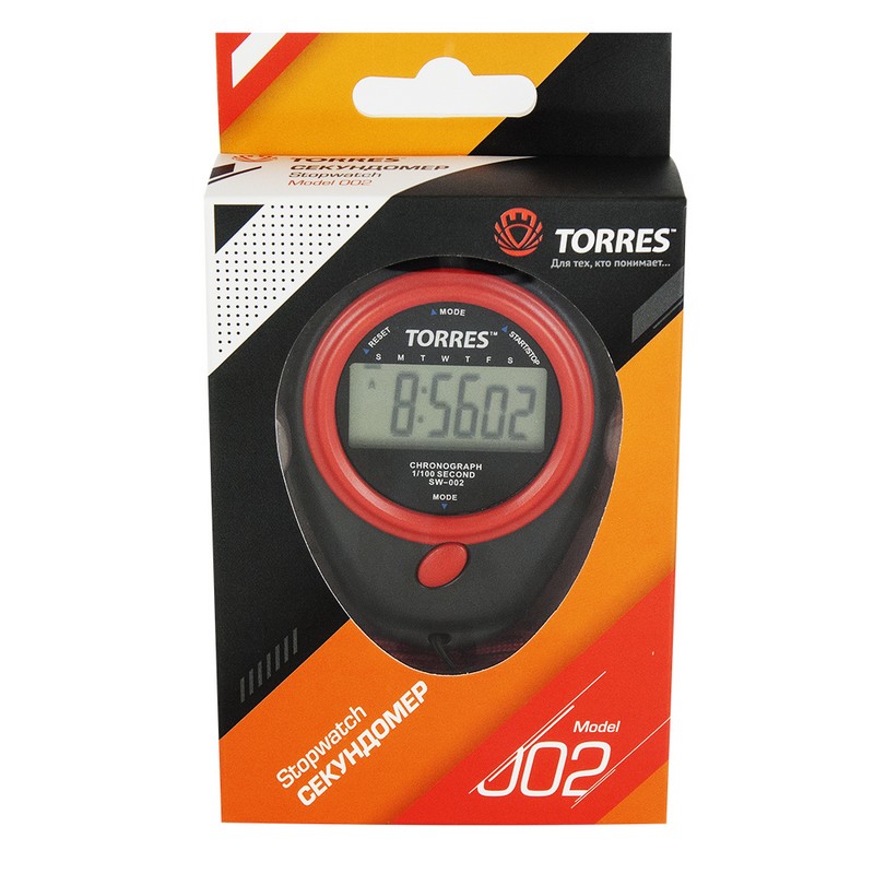Секундомер Torres Stopwatch SW-002 черно-красный 800_800