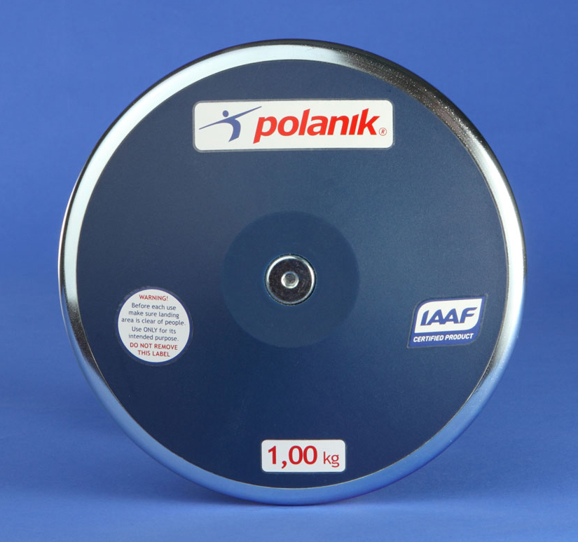 Диск соревновательный пластиковый 1,5 кг Polanik CPD11-1,5 Сертификат IAAF № I-11-0495 825_773
