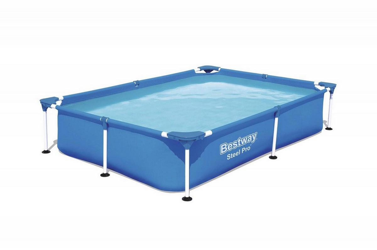 Каркасный бассейн прямоугольный 221х150х43см Bestway Steel Pro 56401 1200_797