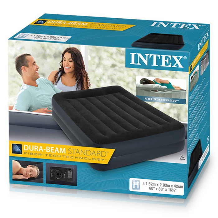 Надувная кровать Intex Queen Pillow Rest Raised Airsed With Fiber-Tech Bip 203х152х42 700_700