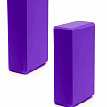 Набор йога блоков полумягких 2 штуки Sportex 22,3х15х7,6см, из вспененного ЭВА BE300-4 фиолетовый 120_120