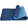 Коврик для йоги 183x61x0,6 см Sportex ТПЕ E33583 синий\голубой 120_120