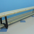 Скамейка гимнастическая 2,5 м ФСИ (мет.ножки), покрытие мебельный лак 9193 120_120